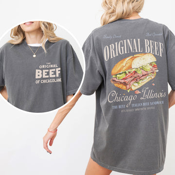 Retro Original Beef Graphic Tee – Vintage Chicagoland Restaurant Sandwich T-Shirt