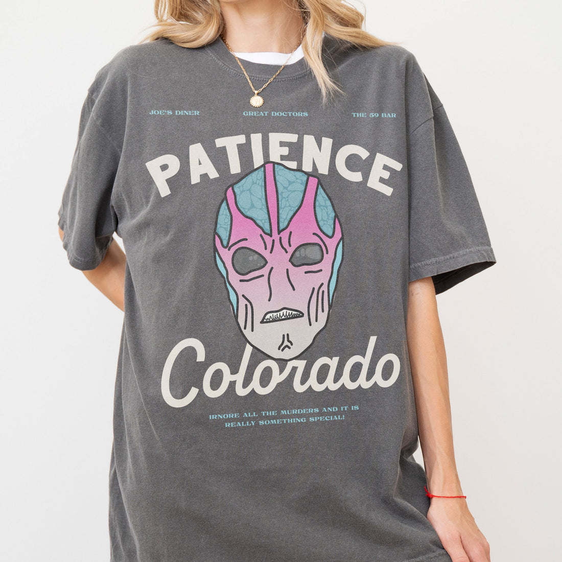 Retro Patience Colorado T-Shirt – Resident Alien Sci-Fi TV Show Graphic Tee