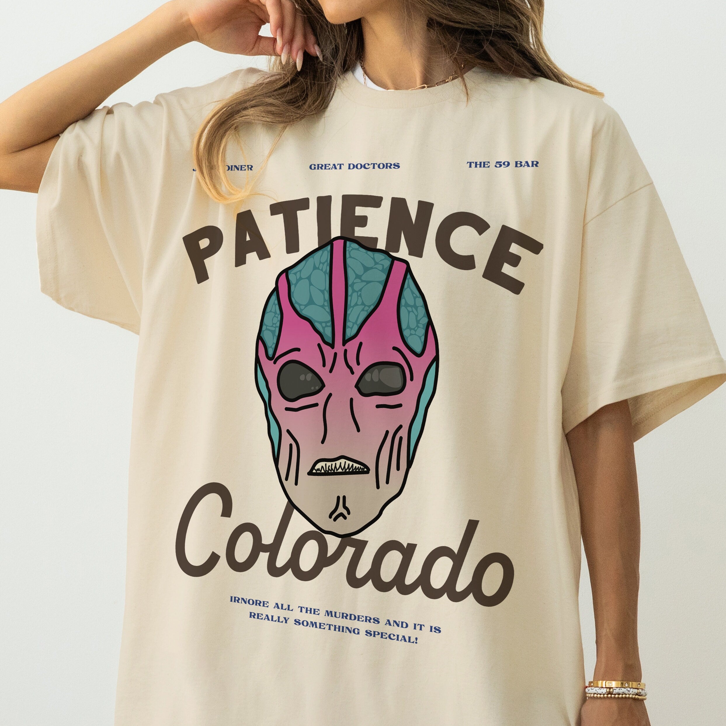 Retro Patience Colorado T-Shirt – Resident Alien Sci-Fi TV Show Graphic Tee