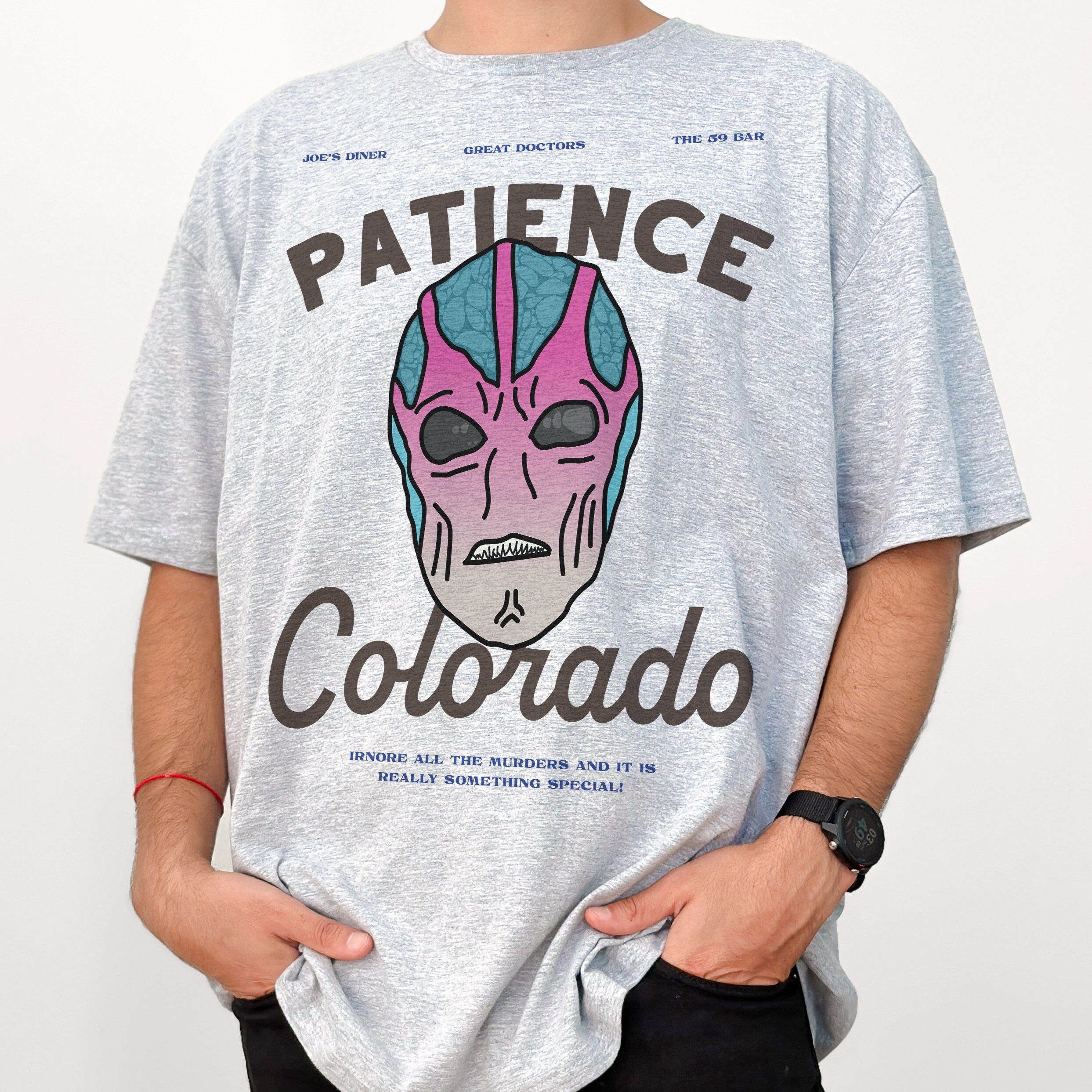 Retro Patience Colorado T-Shirt – Resident Alien Sci-Fi TV Show Graphic Tee