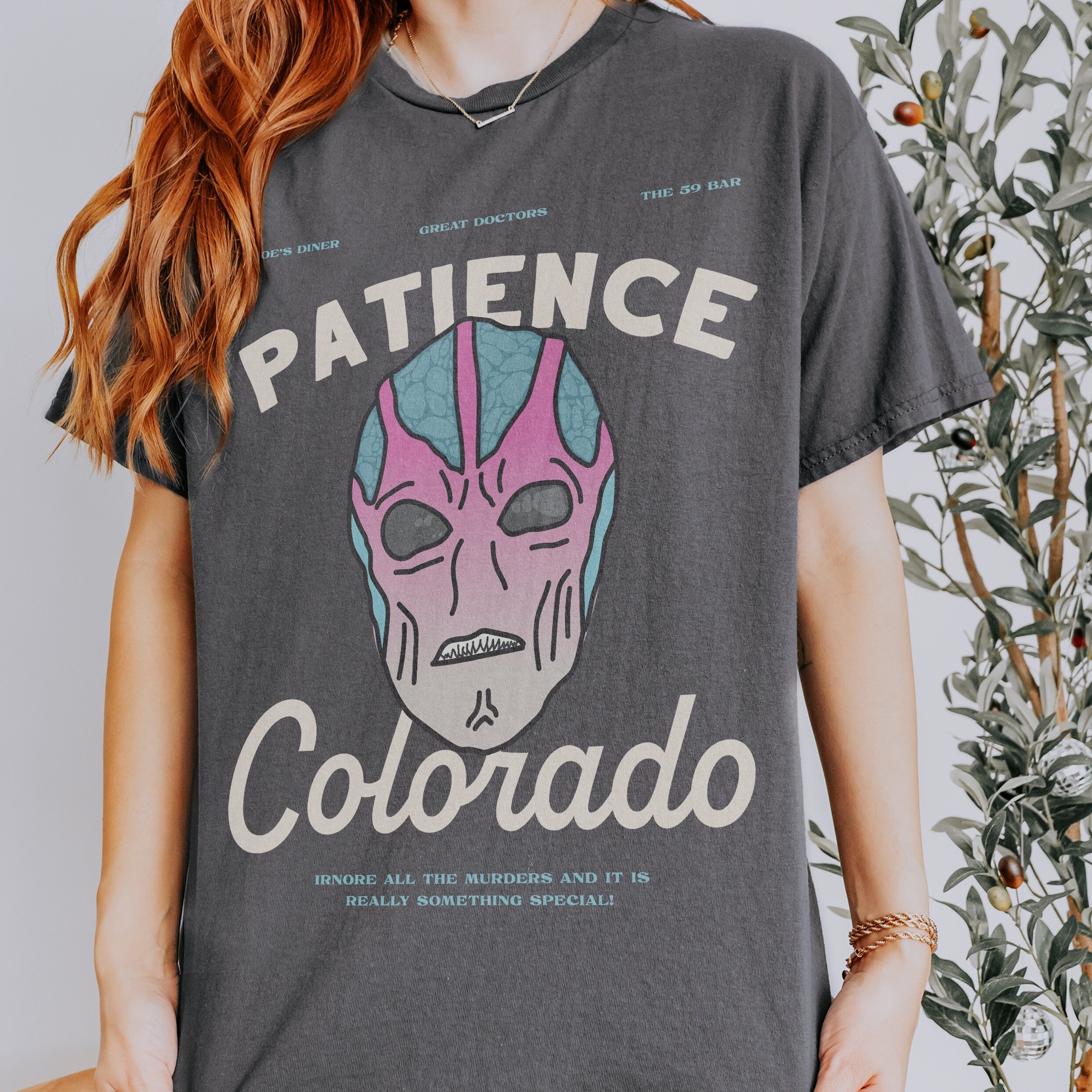 Retro Patience Colorado T-Shirt – Resident Alien Sci-Fi TV Show Graphic Tee