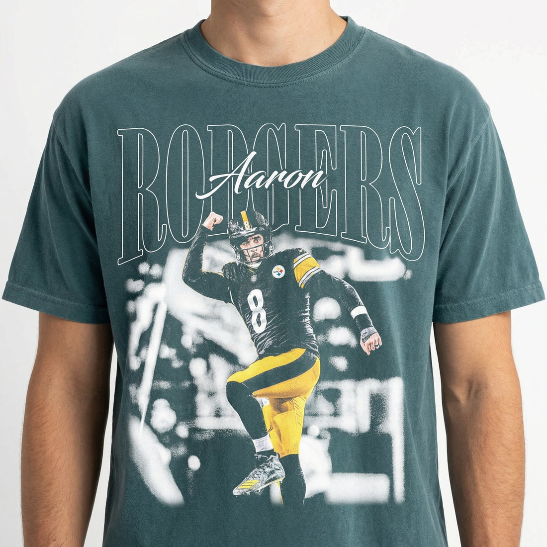 Retro Rodgers 90s Football Graphic Tee - Vintage Game Day Shirt