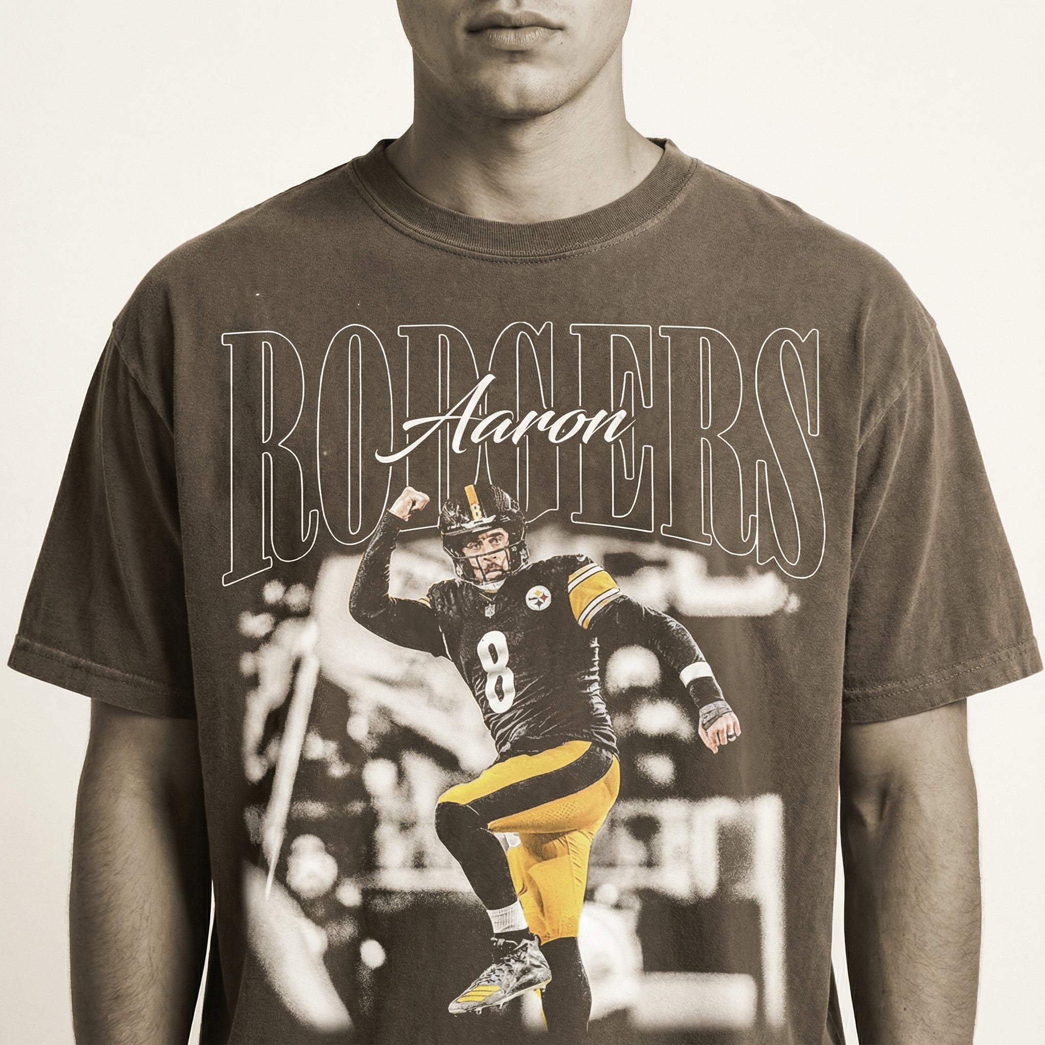 Retro Rodgers 90s Football Graphic Tee - Vintage Game Day Shirt
