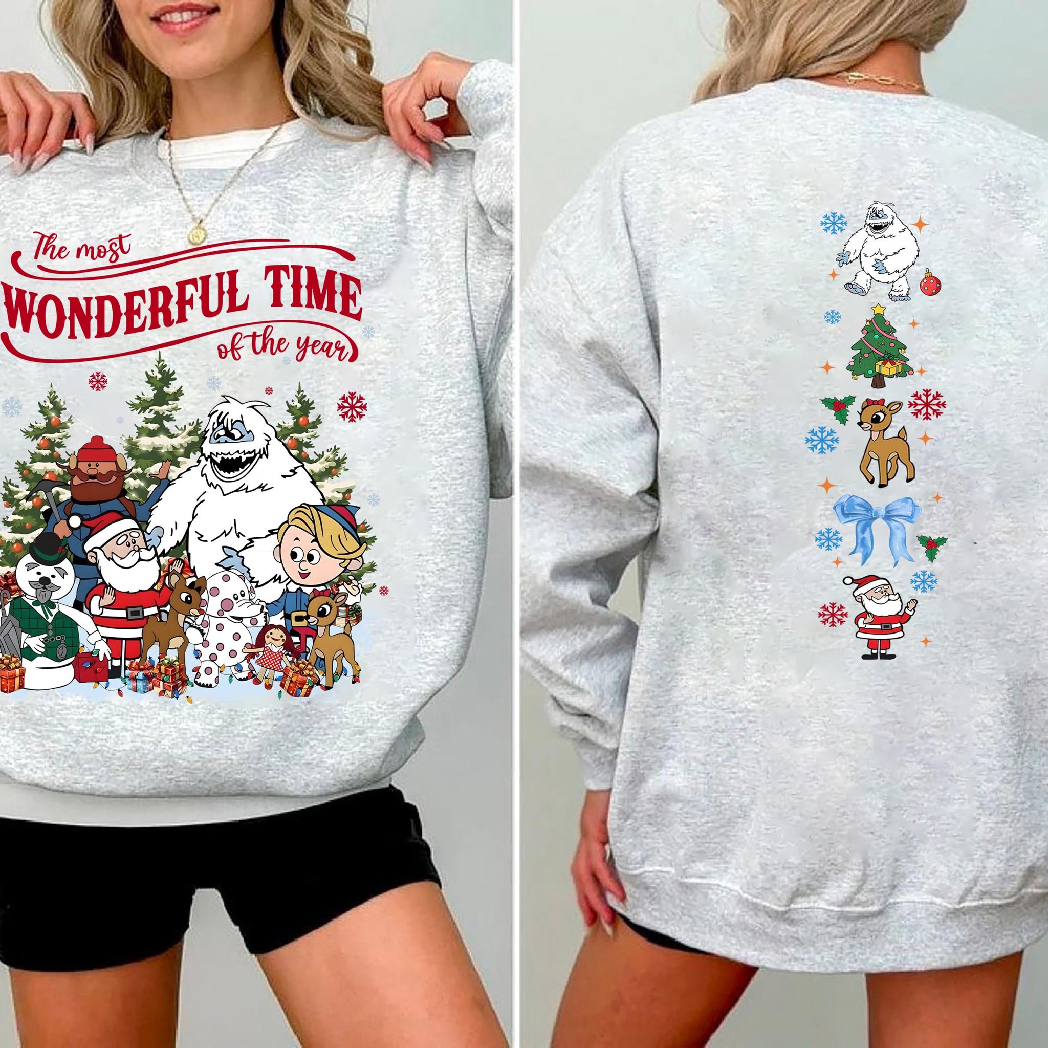 Retro Rudolph Red Nosed Reindeer Sweatshirt Vintage Christmas Shirt Holiday Pullover