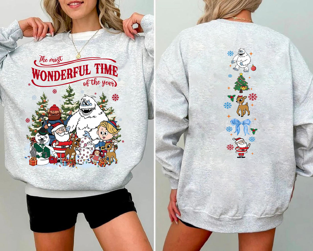 Retro Rudolph Red Nosed Reindeer Sweatshirt Vintage Christmas Shirt Holiday Pullover