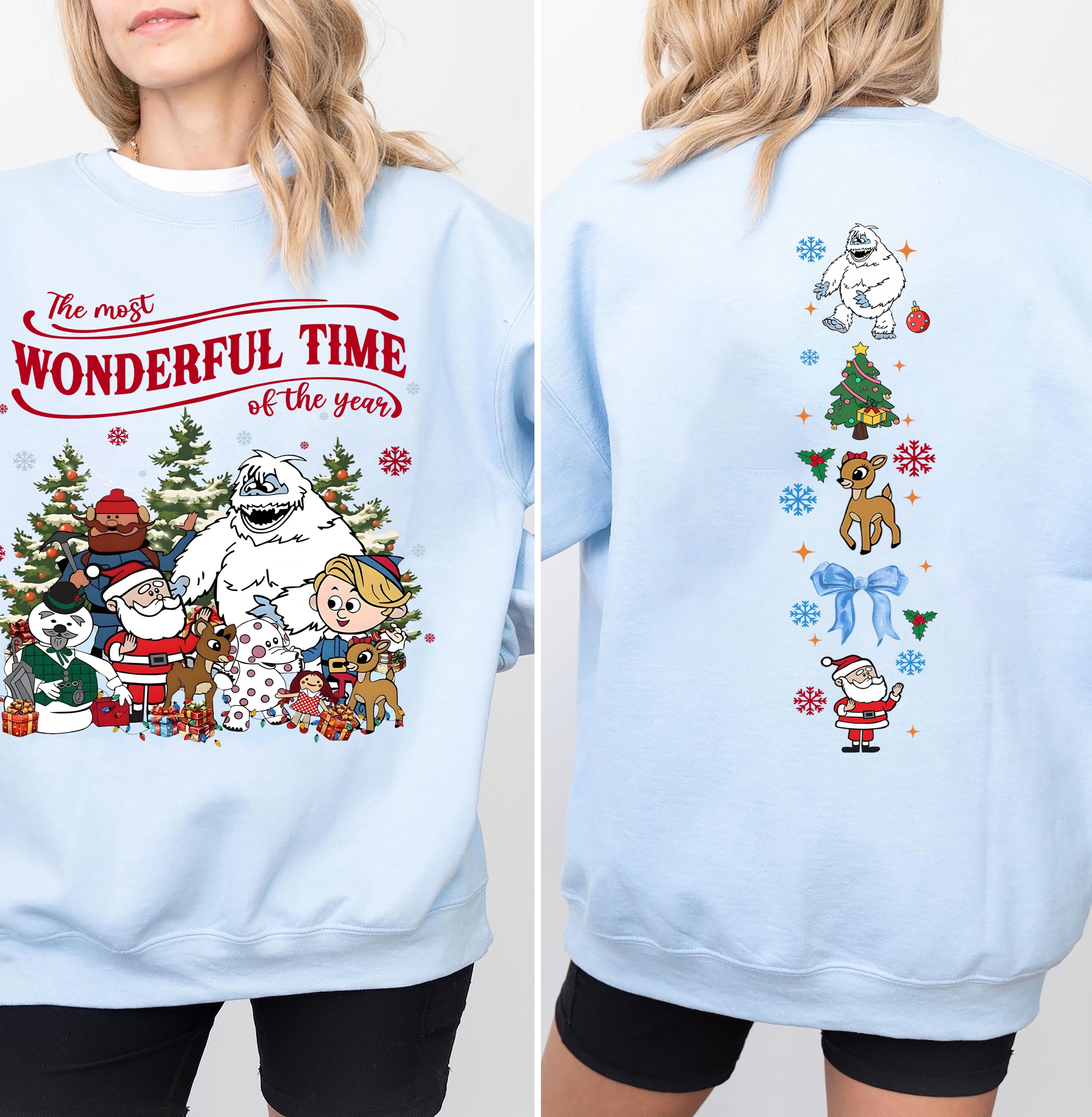 Retro Rudolph Red Nosed Reindeer Sweatshirt Vintage Christmas Shirt Holiday Pullover