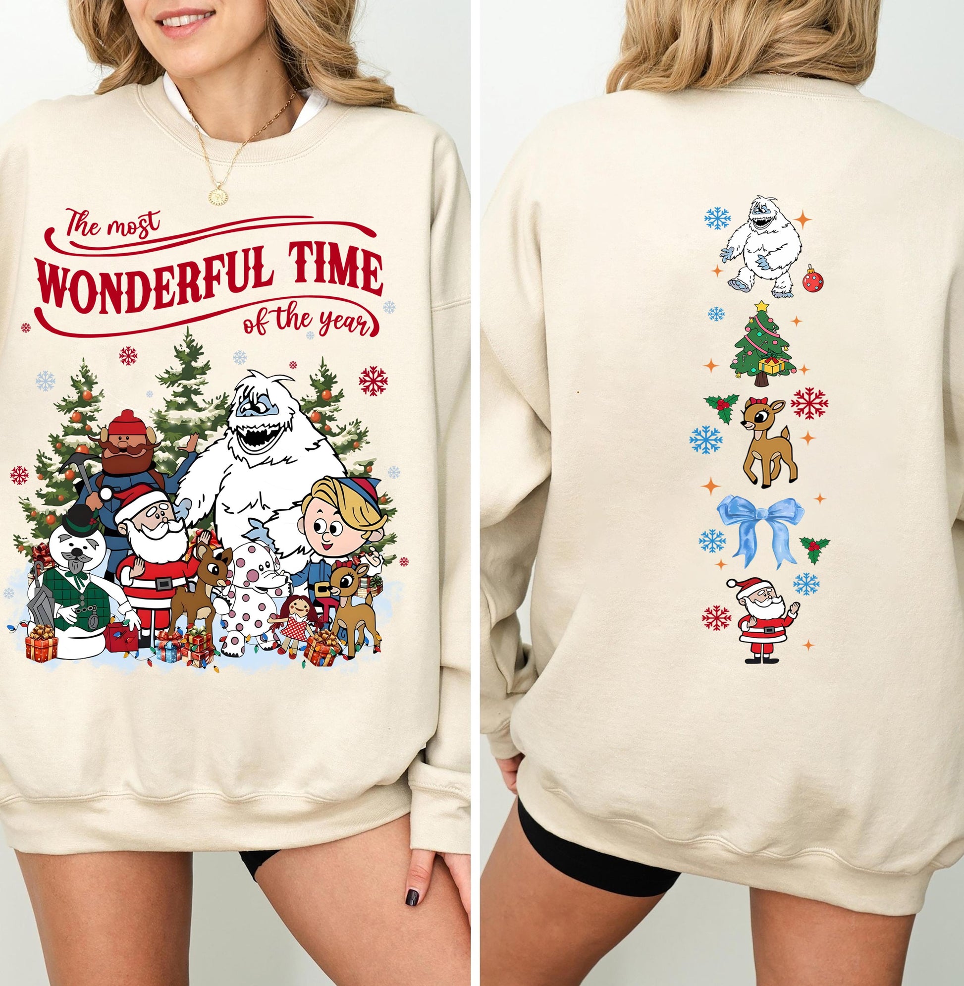 Retro Rudolph Red Nosed Reindeer Sweatshirt Vintage Christmas Shirt Holiday Pullover