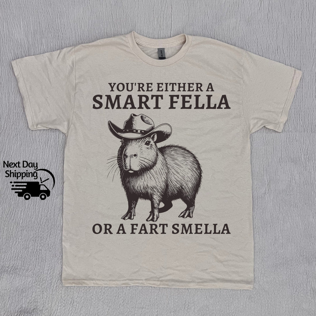 Retro Smart Fella Capybara Graphic T-Shirt - Funny 90s Style Tee