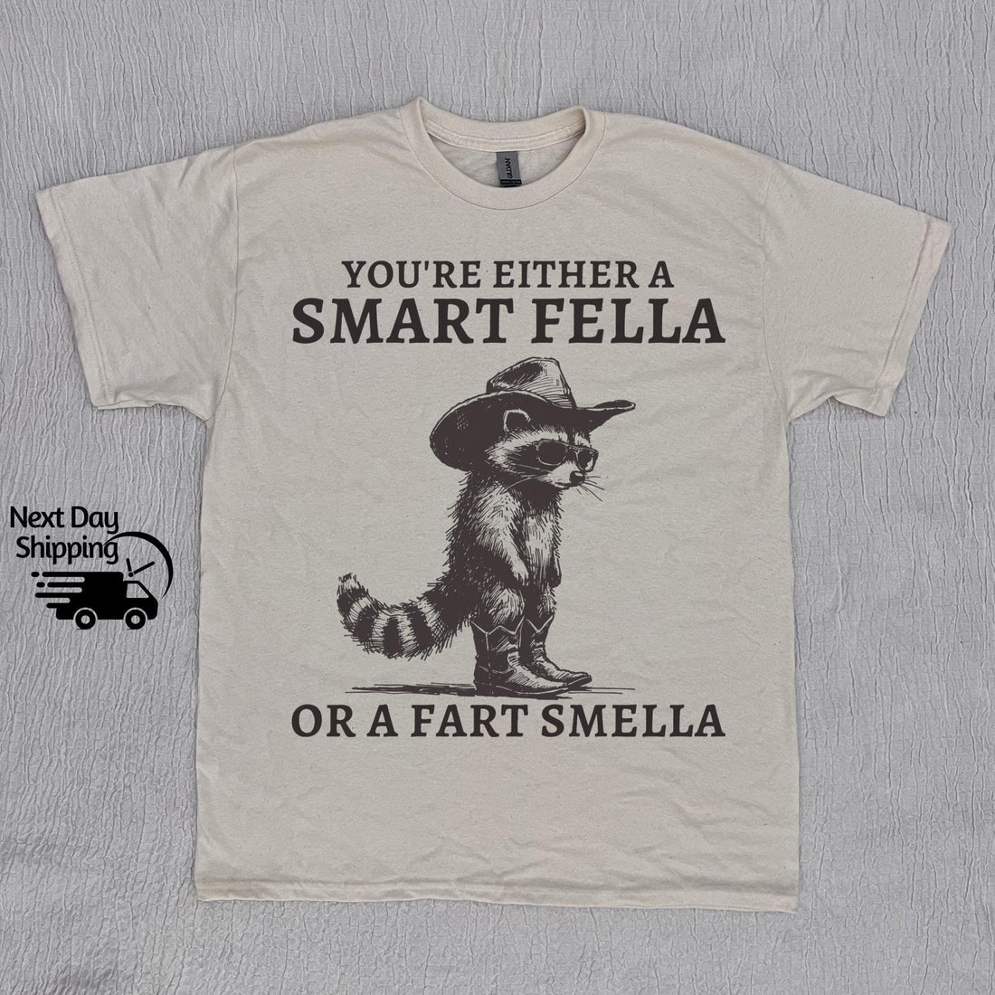 Retro Smart Fella Raccoon Graphic T-Shirt - Funny 90s Style Tee