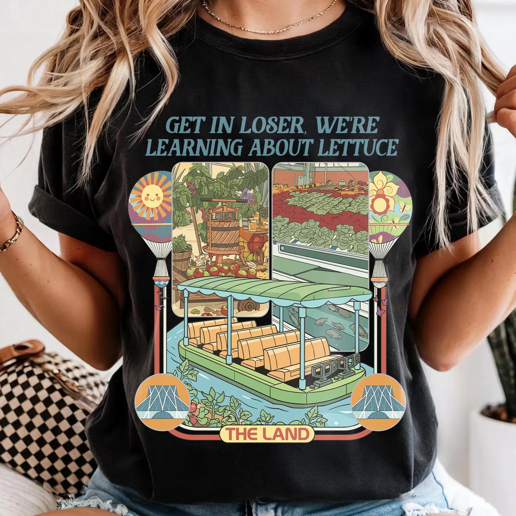 Retro Theme Park Farm Aesthetic T-Shirt – Funny Lettuce Education Graphic Tee