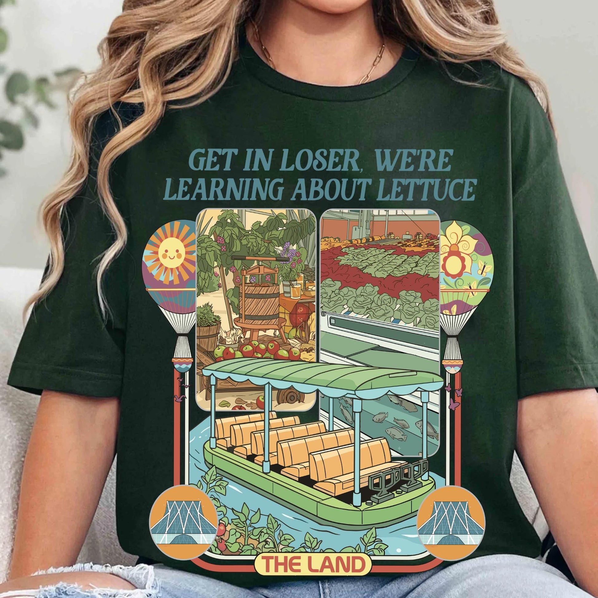 Retro Theme Park Farm Aesthetic T-Shirt – Funny Lettuce Education Graphic Tee