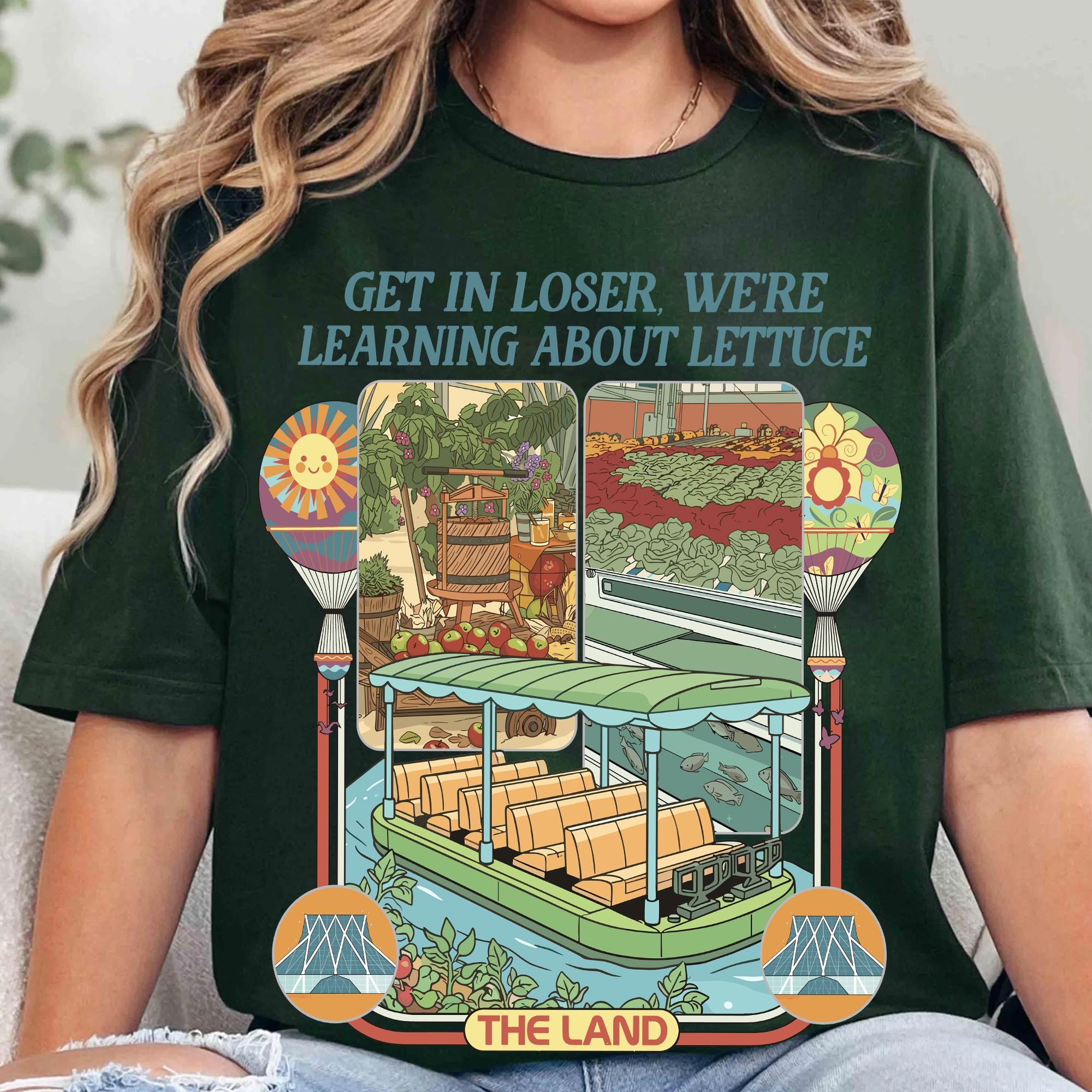 Retro Theme Park Farm Aesthetic T-Shirt – Funny Lettuce Education Graphic Tee