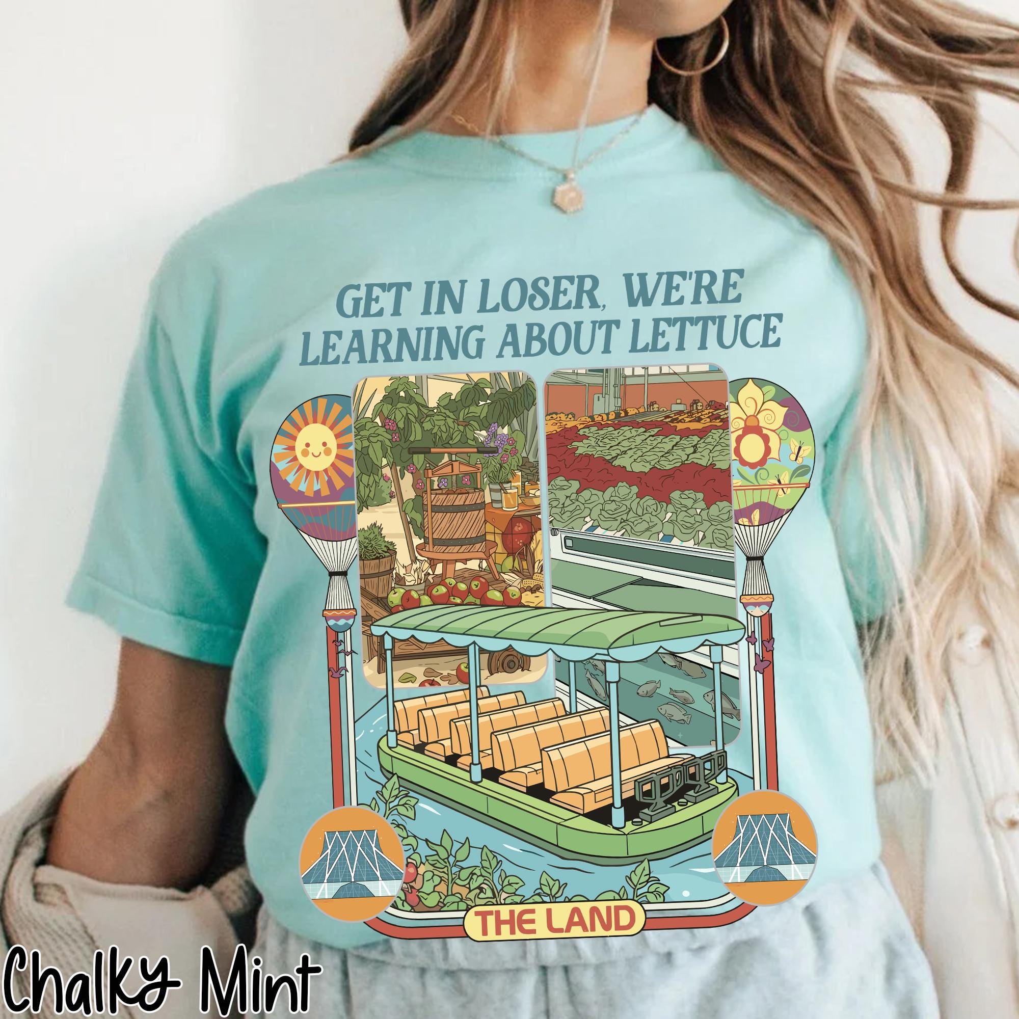 Retro Theme Park Farm Aesthetic T-Shirt – Funny Lettuce Education Graphic Tee