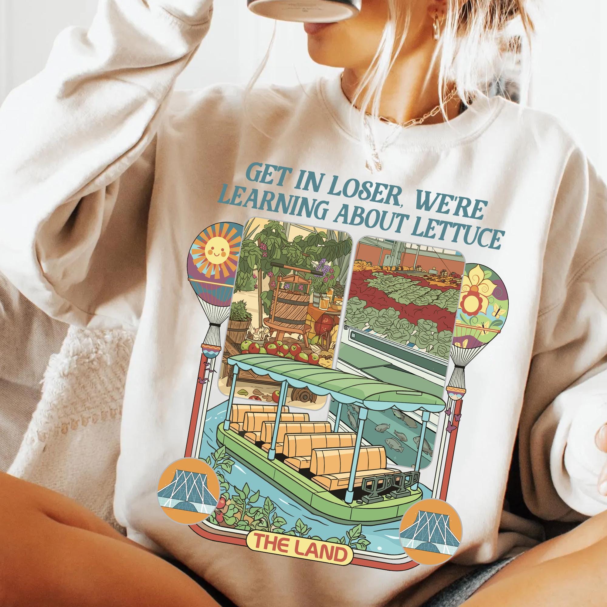 Retro Theme Park Farm Aesthetic T-Shirt – Funny Lettuce Education Graphic Tee
