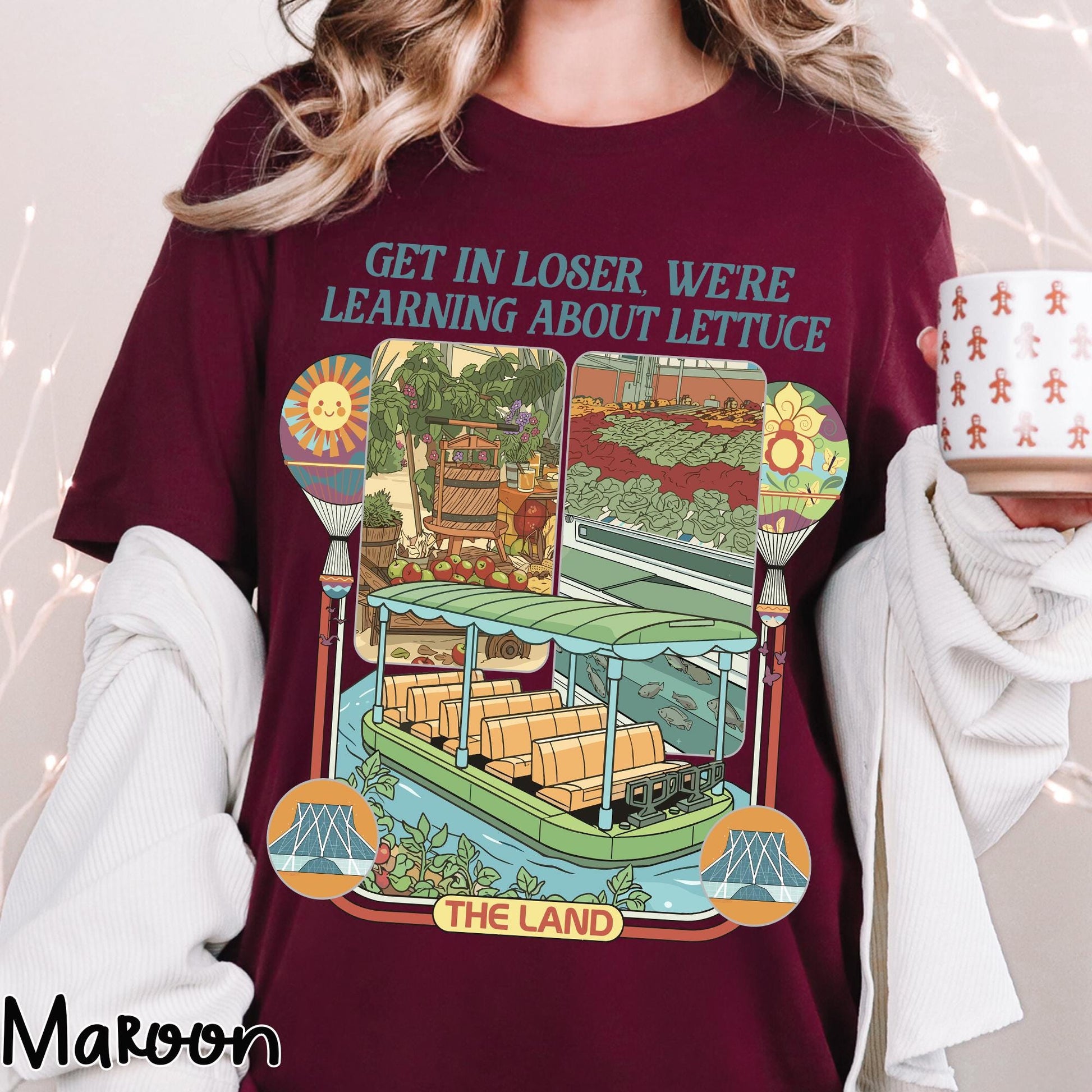 Retro Theme Park Farm Aesthetic T-Shirt – Funny Lettuce Education Graphic Tee