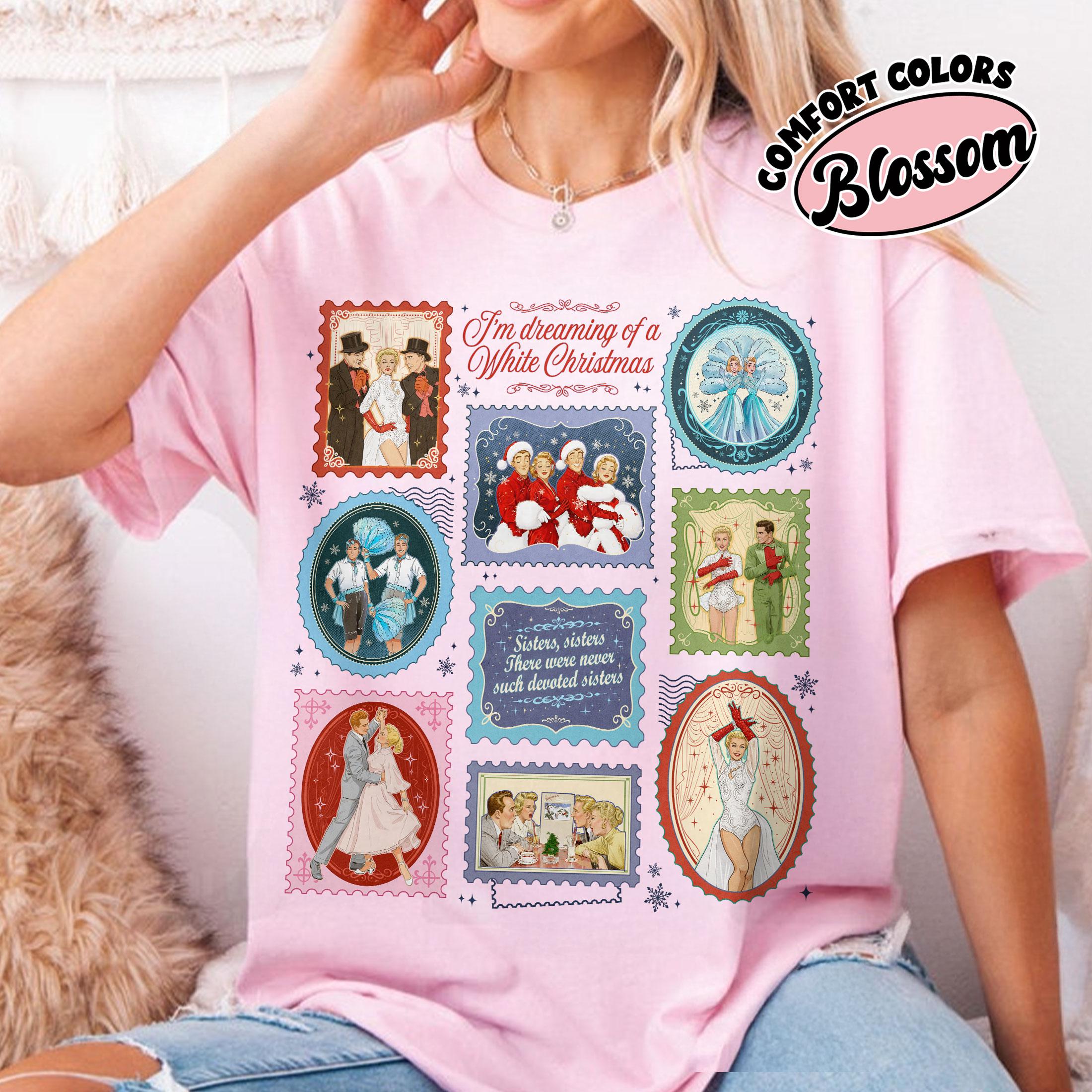 Retro Christmas Movie Stamps Shirt – Holiday Haynes Sisters Inspired Tee