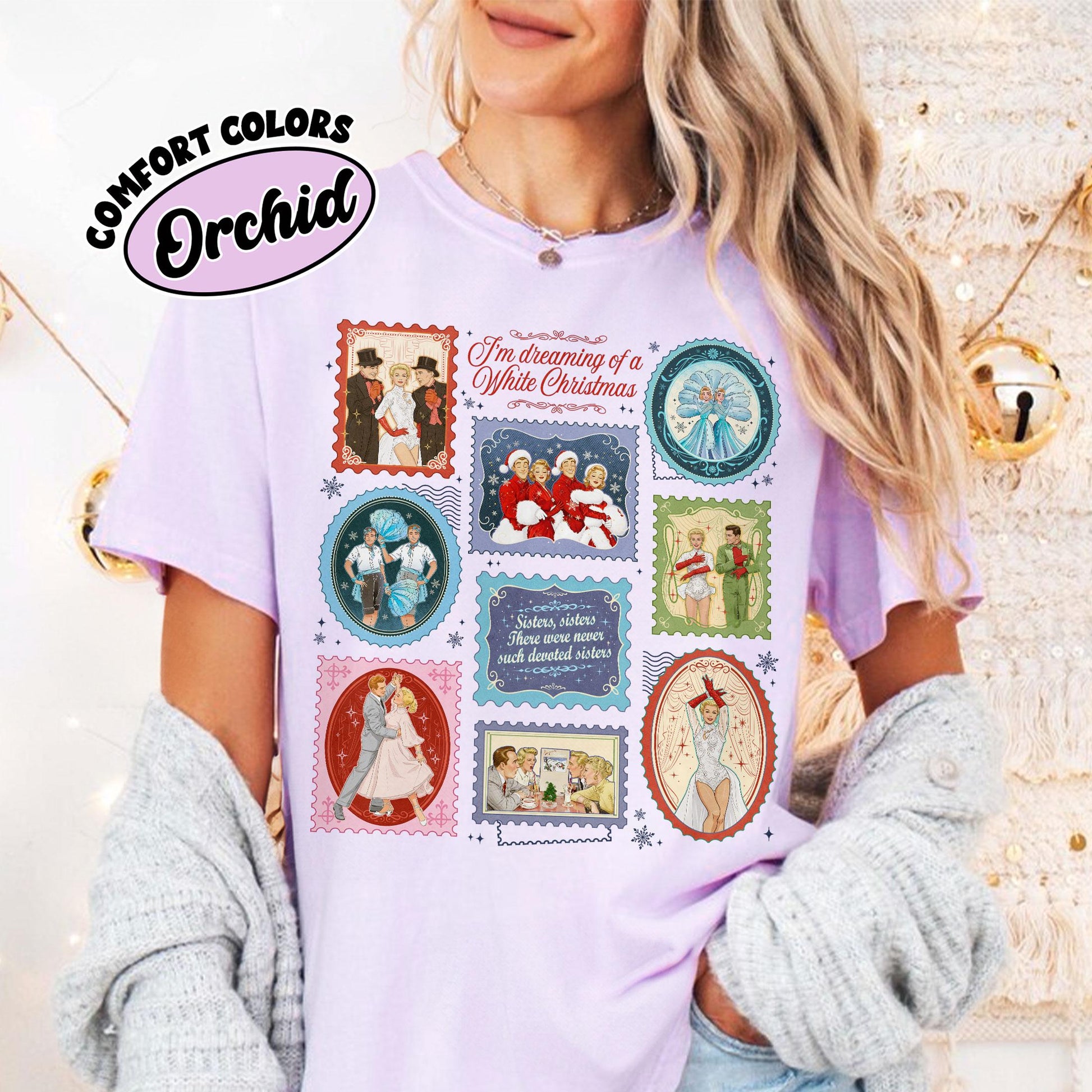Retro Christmas Movie Stamps Shirt – Holiday Haynes Sisters Inspired Tee