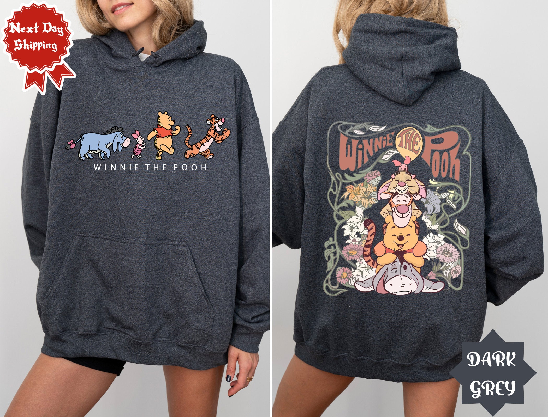Retro Cartoon Bear Friends Graphic Sweatshirt - Cozy Vintage Style Top