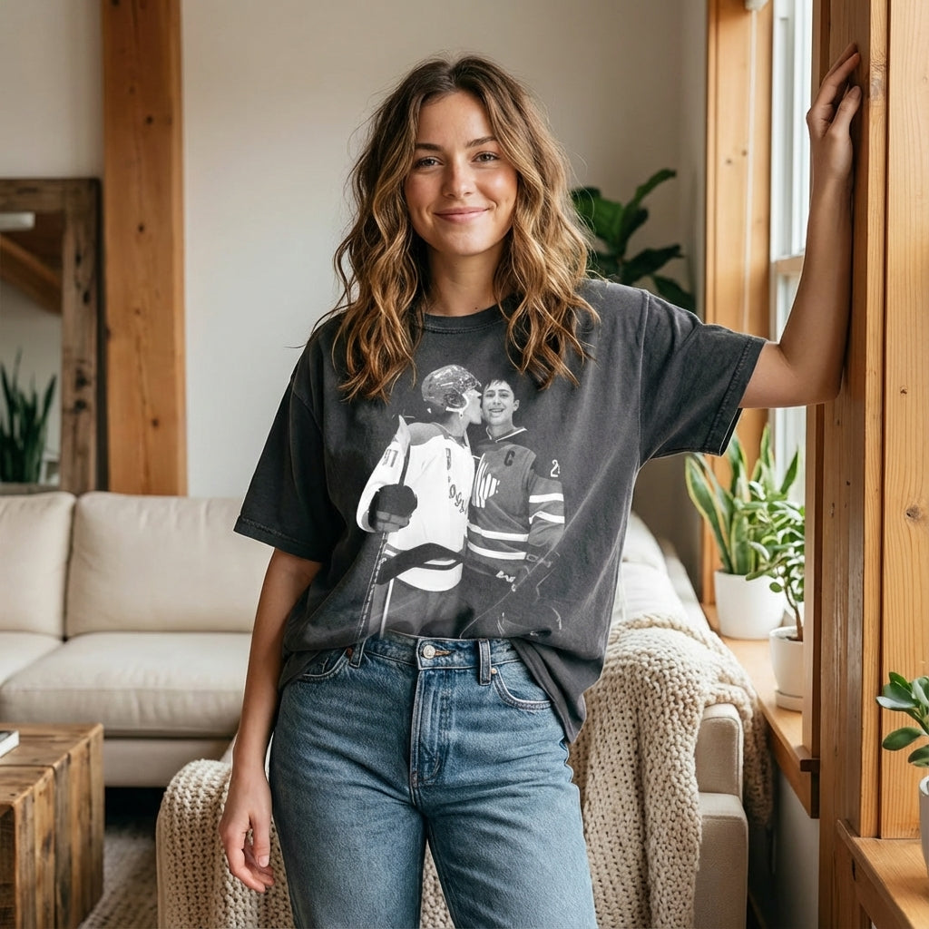Retro Hockey Rivalry Shirt – Vintage Hockey Fan Tee – Game Day Graphic T Shirt