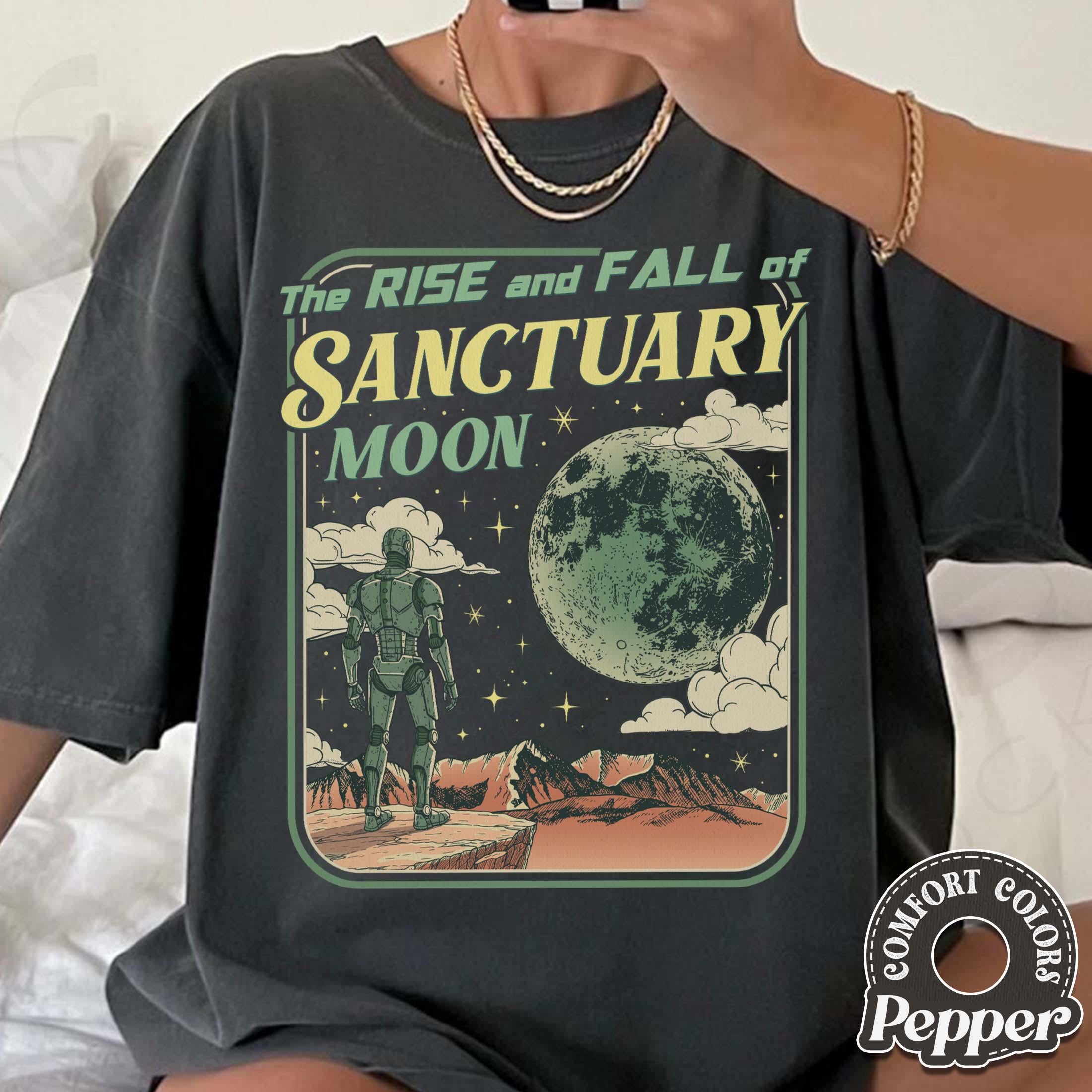 Rise and Fall of Sanctuary Moon Shirt – Retro Sci-Fi Book Lover Graphic Tee