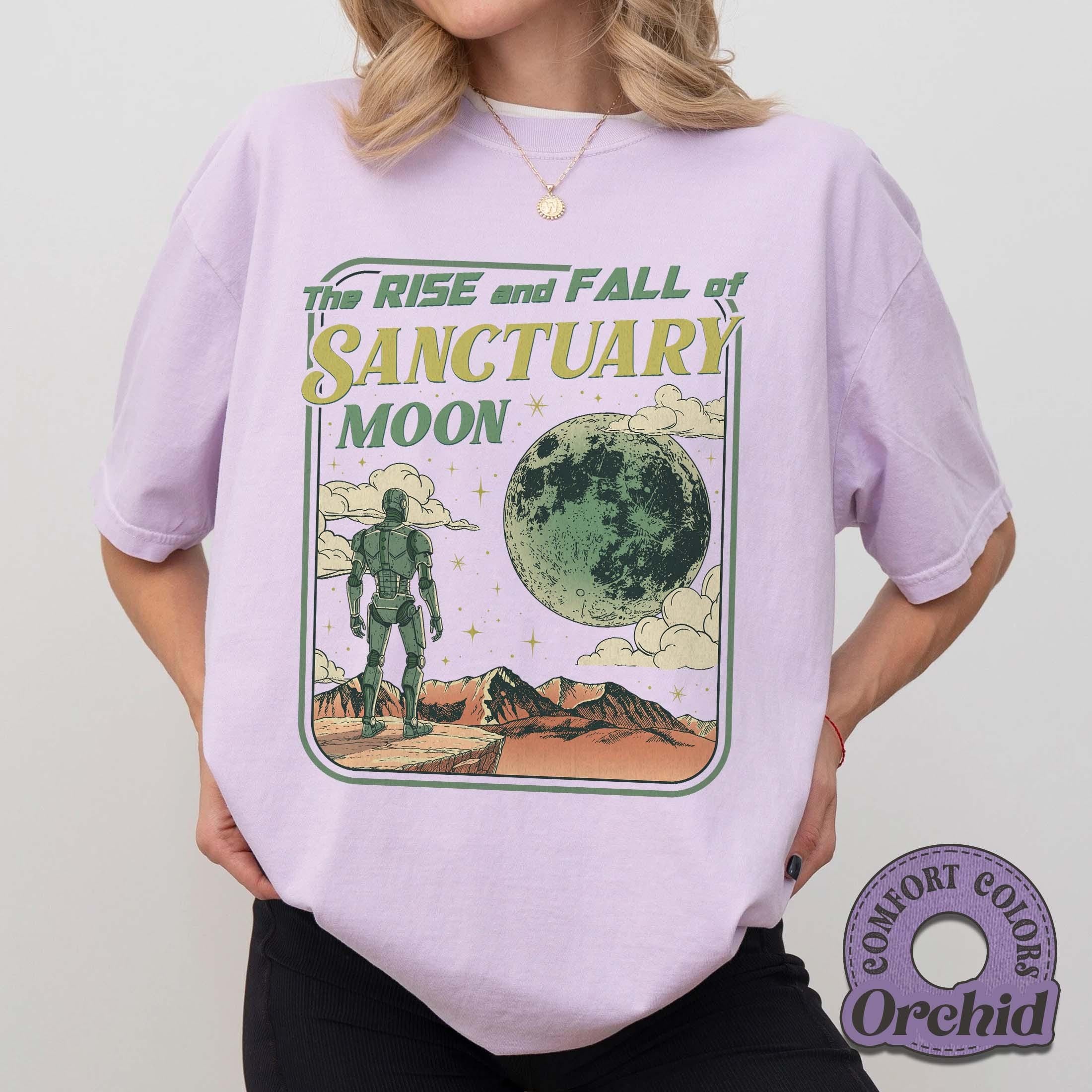 Rise and Fall of Sanctuary Moon Shirt – Retro Sci-Fi Book Lover Graphic Tee
