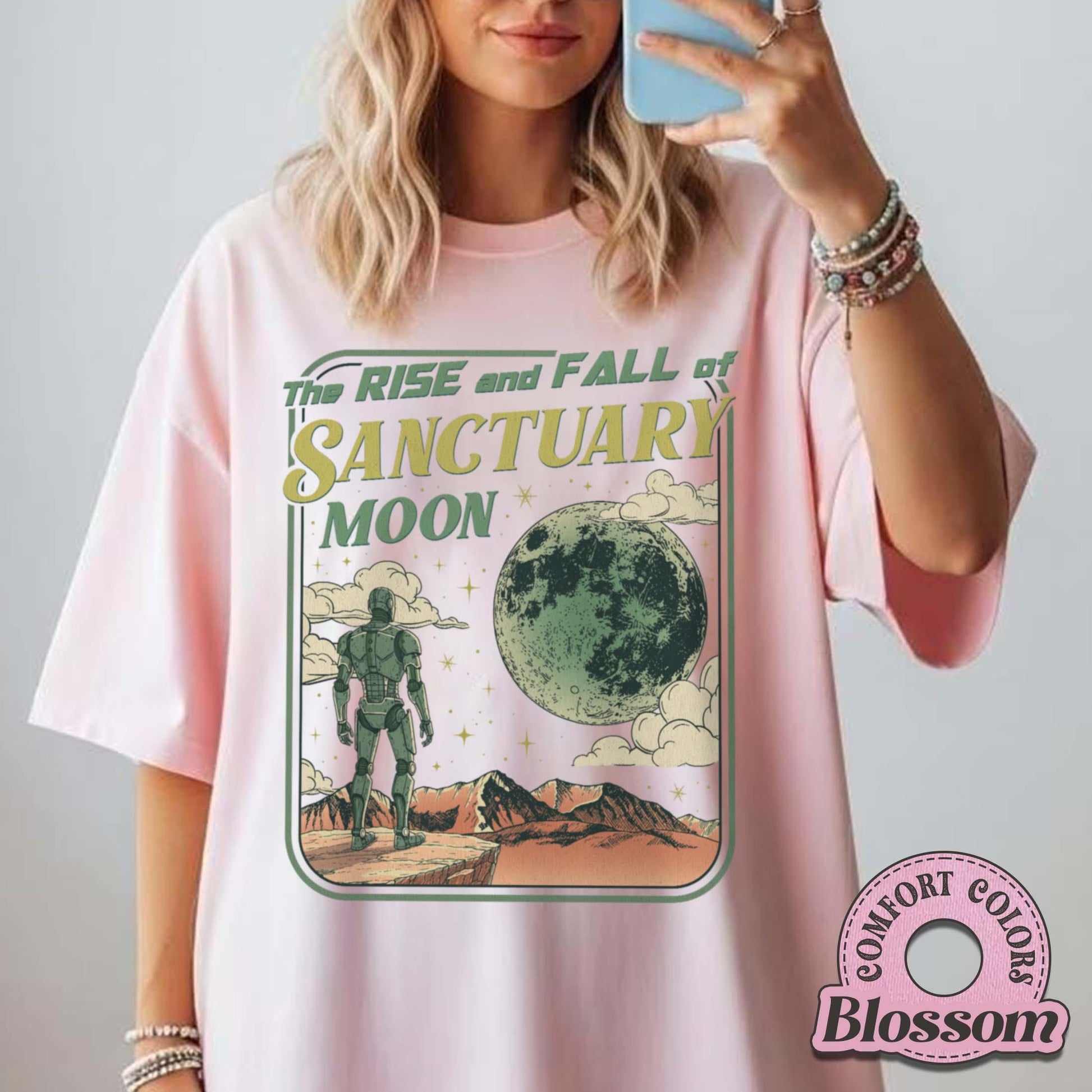 Rise and Fall of Sanctuary Moon Shirt – Retro Sci-Fi Book Lover Graphic Tee