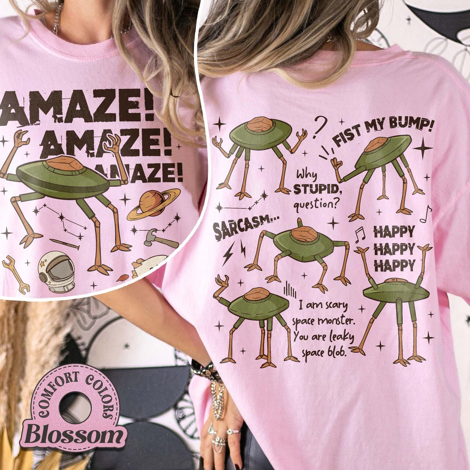 Rocky Amaze Amaze Amaze T-Shirt – Funny Retro Sci-Fi Alien Tee