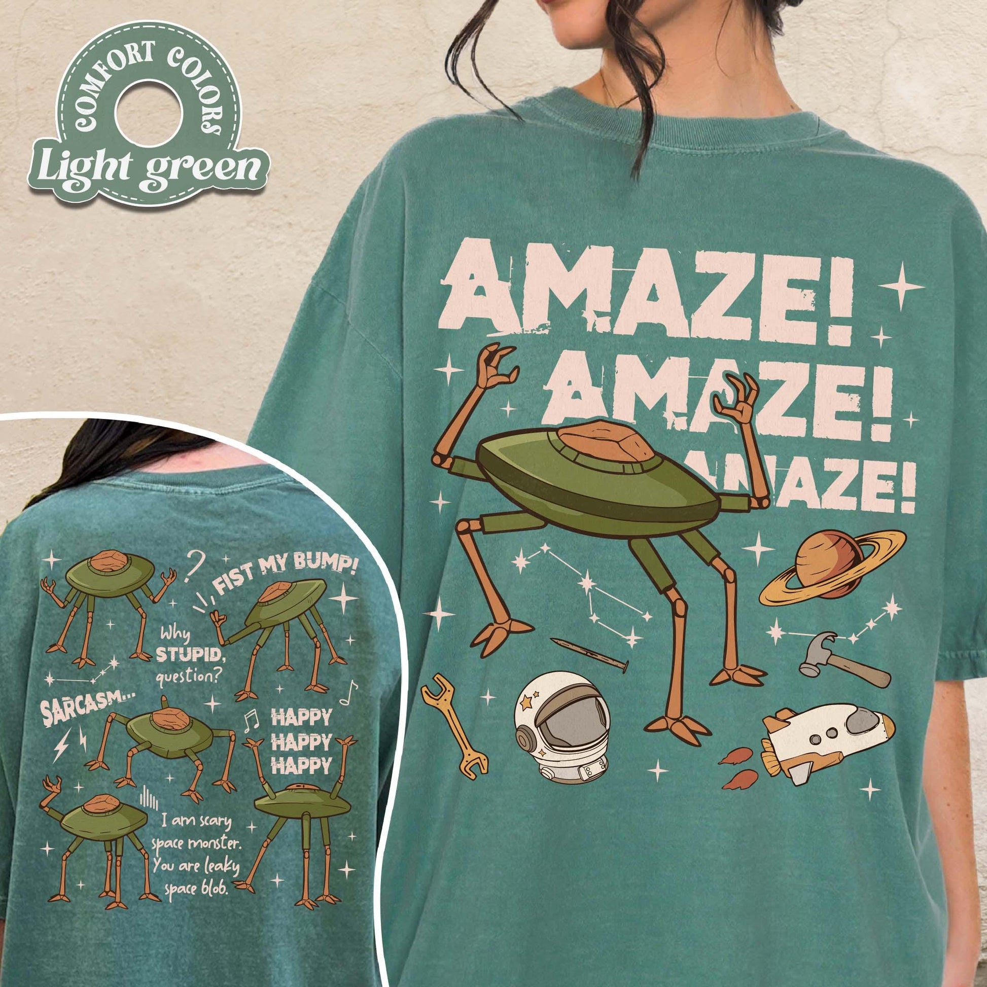 Rocky Amaze Amaze Amaze T-Shirt – Funny Retro Sci-Fi Alien Tee