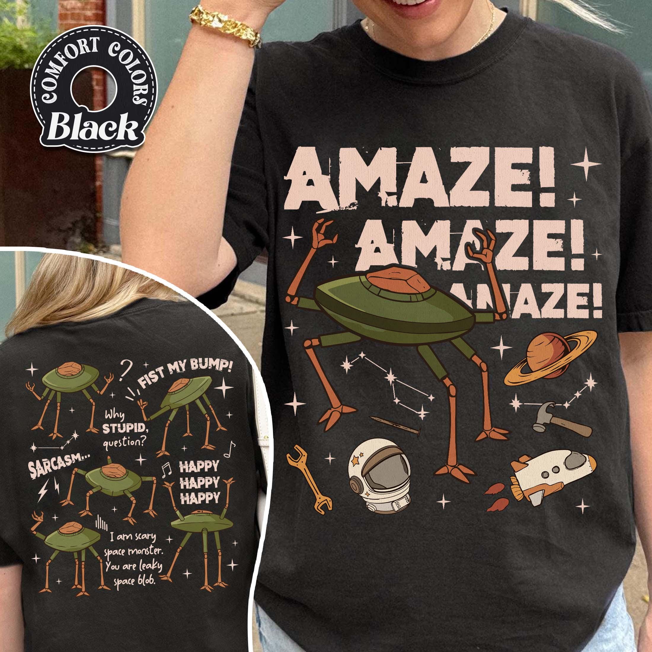 Rocky Amaze Amaze Amaze T-Shirt – Funny Retro Sci-Fi Alien Tee