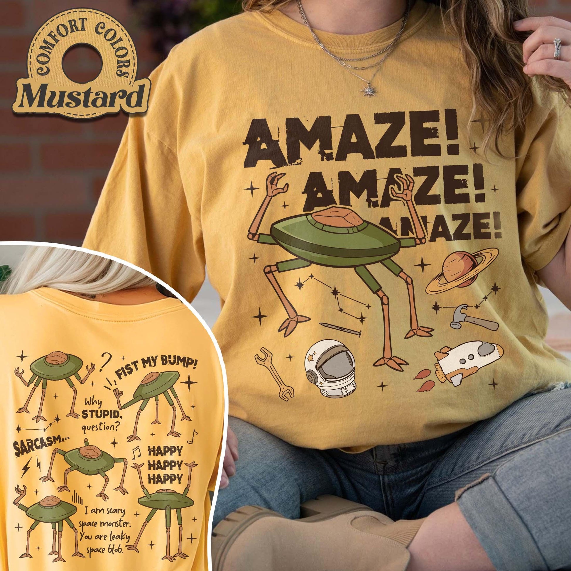 Rocky Amaze Amaze Amaze T-Shirt – Funny Retro Sci-Fi Alien Tee