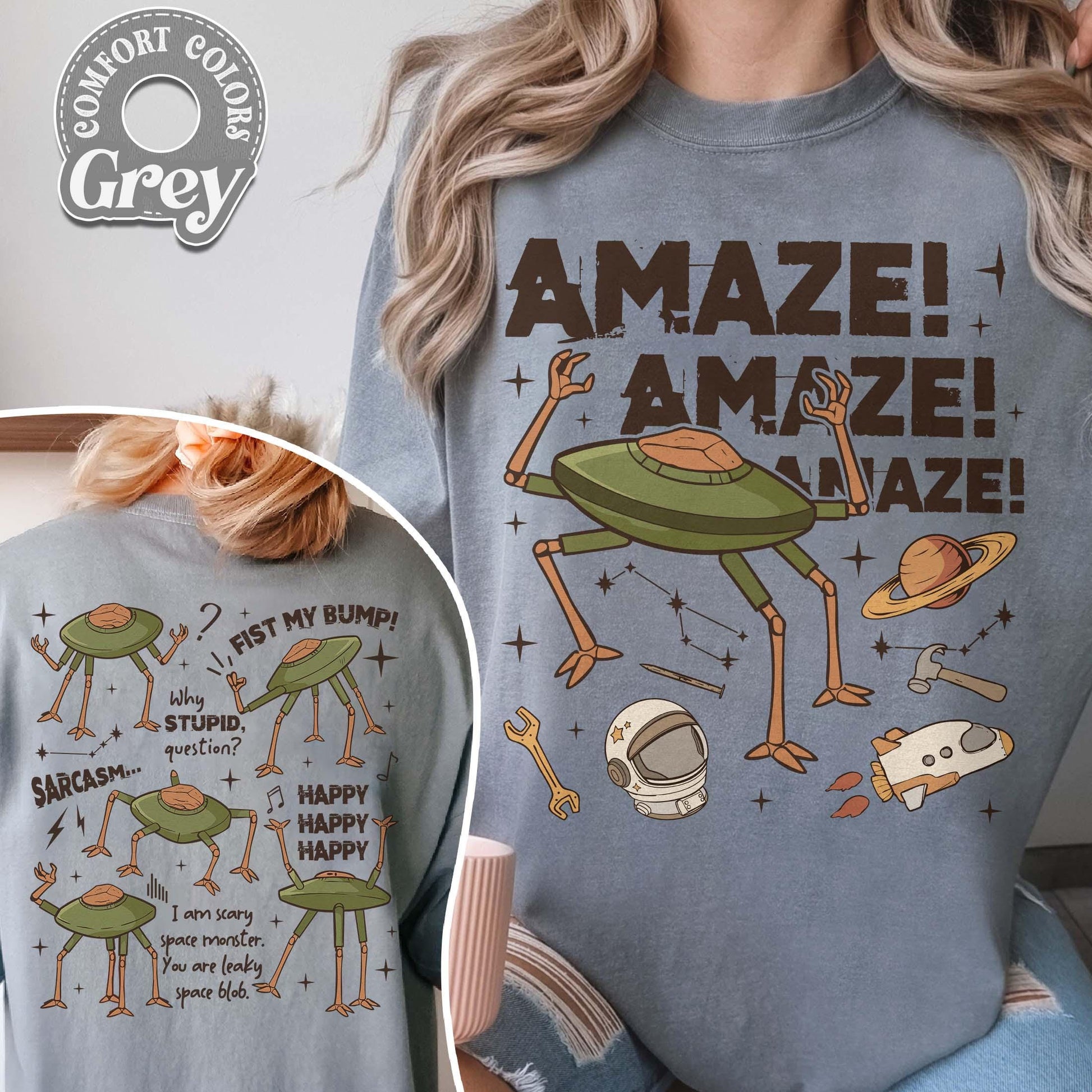 Rocky Amaze Amaze Amaze T-Shirt – Funny Retro Sci-Fi Alien Tee