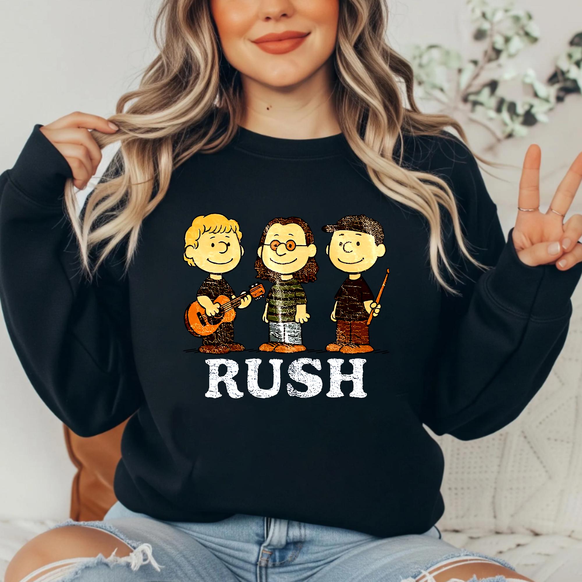 Rush x Peanuts Inspired Retro T-Shirt – Classic Rock Band Fan Graphic Tee