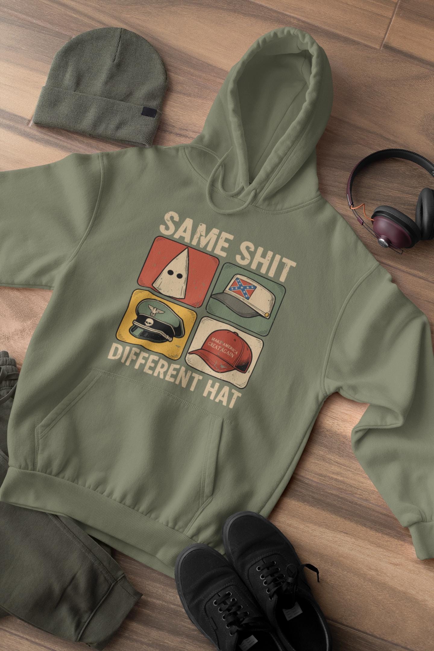 Same Shit Different Hat Shirt - Funny Protest Parody Graphic Tee