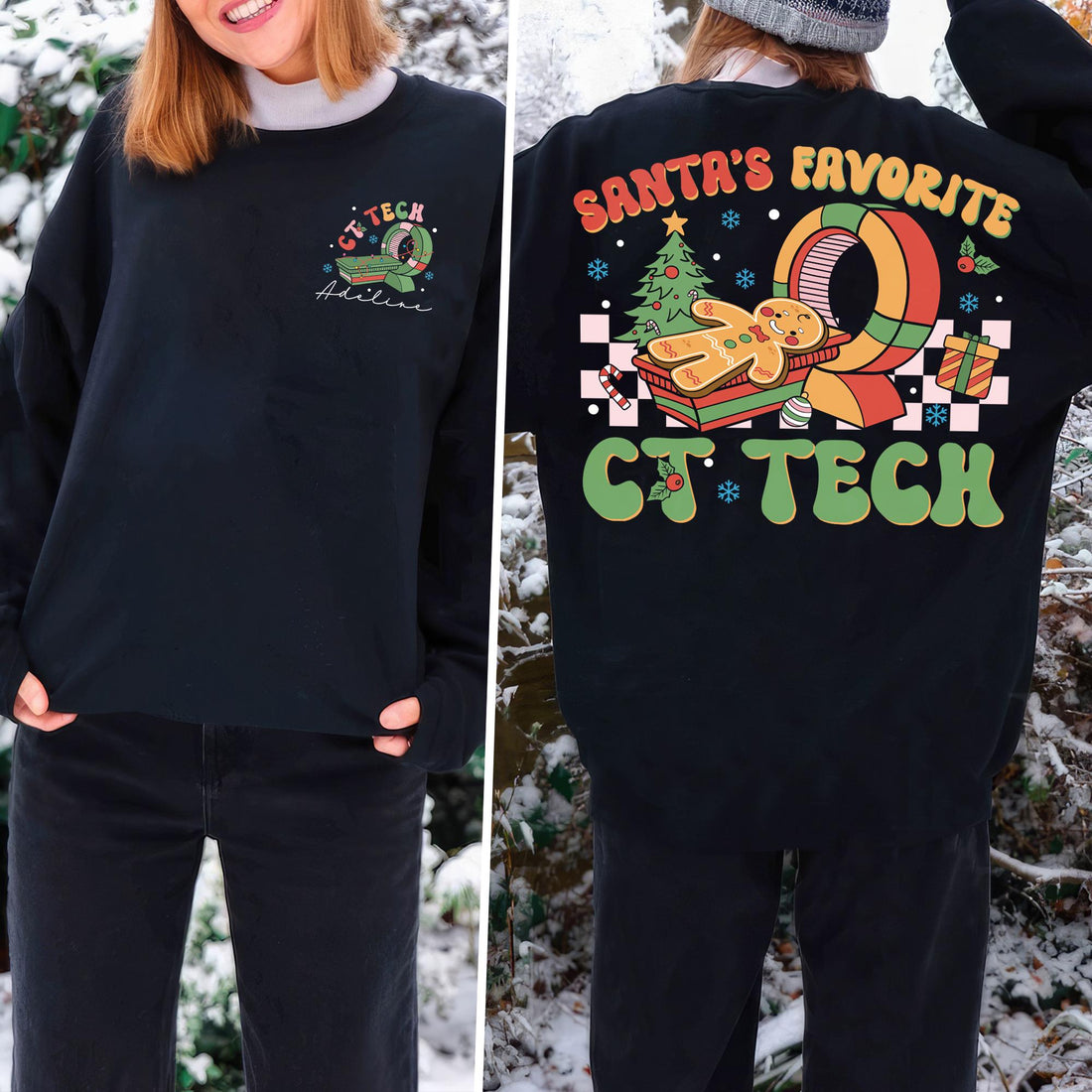 Santa’s Favorite CT Tech Christmas Shirt – Computed Tomography Holiday Tee