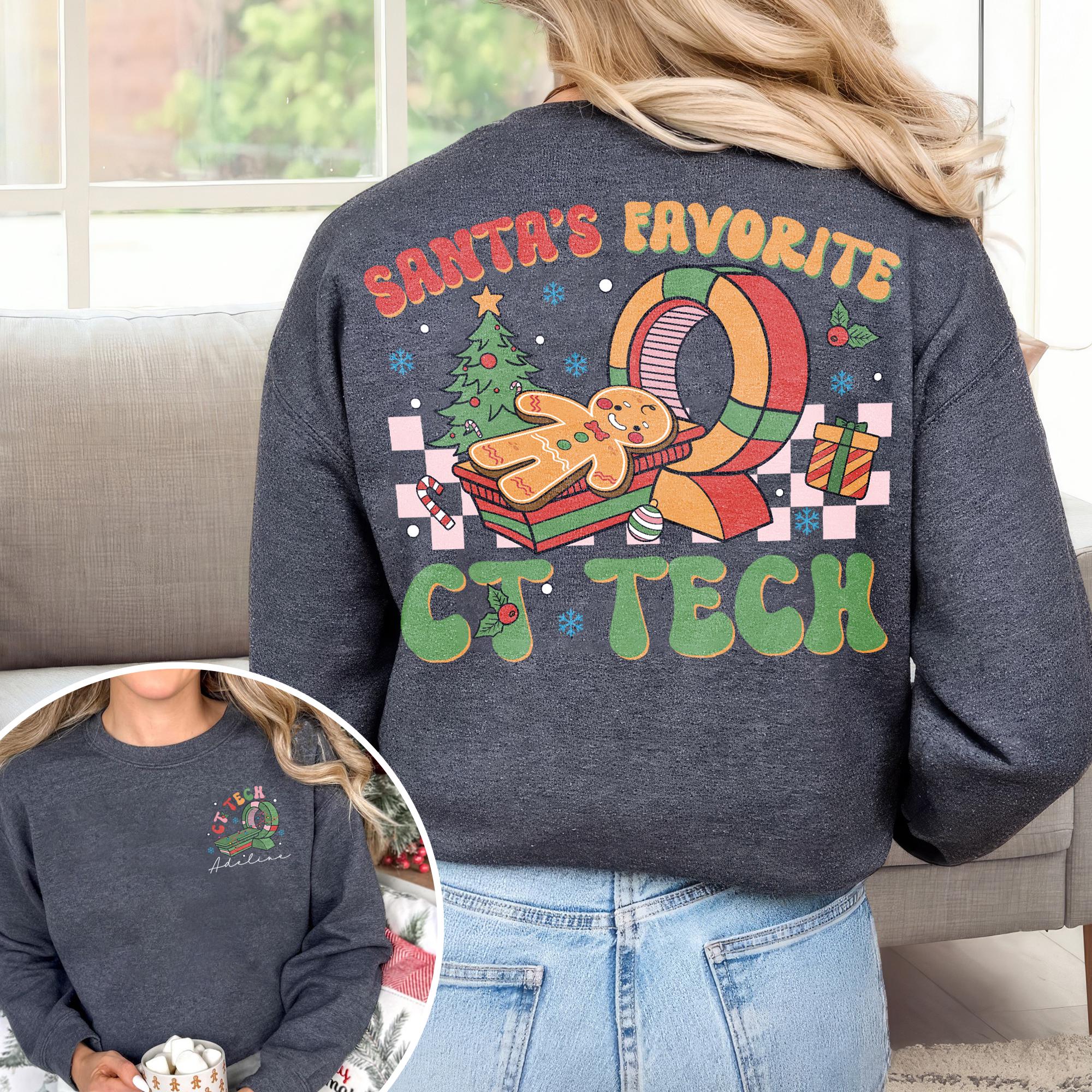 Santa’s Favorite CT Tech Christmas Shirt – Computed Tomography Holiday Tee