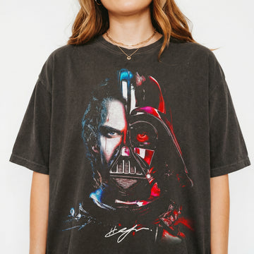 Sci-Fi Dark Hero Half Face Graphic T-Shirt Unisex Fan Tee