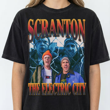 Scranton The Electric City T-Shirt – Retro Pennsylvania City Slogan Graphic Tee