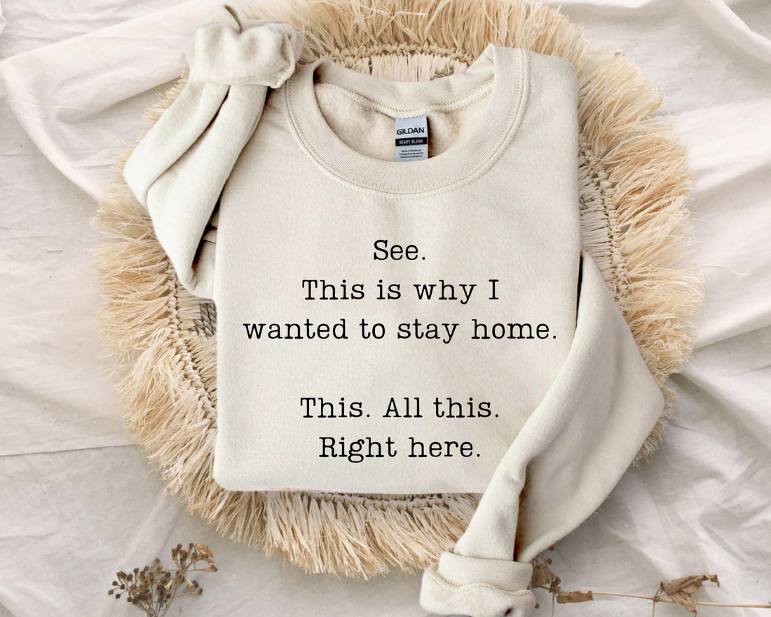 See This Is Why I Wanted to Stay Home Sweatshirt – Funny Sarcastic Saying Hoodie – Humorous Attitude Sweatshirt