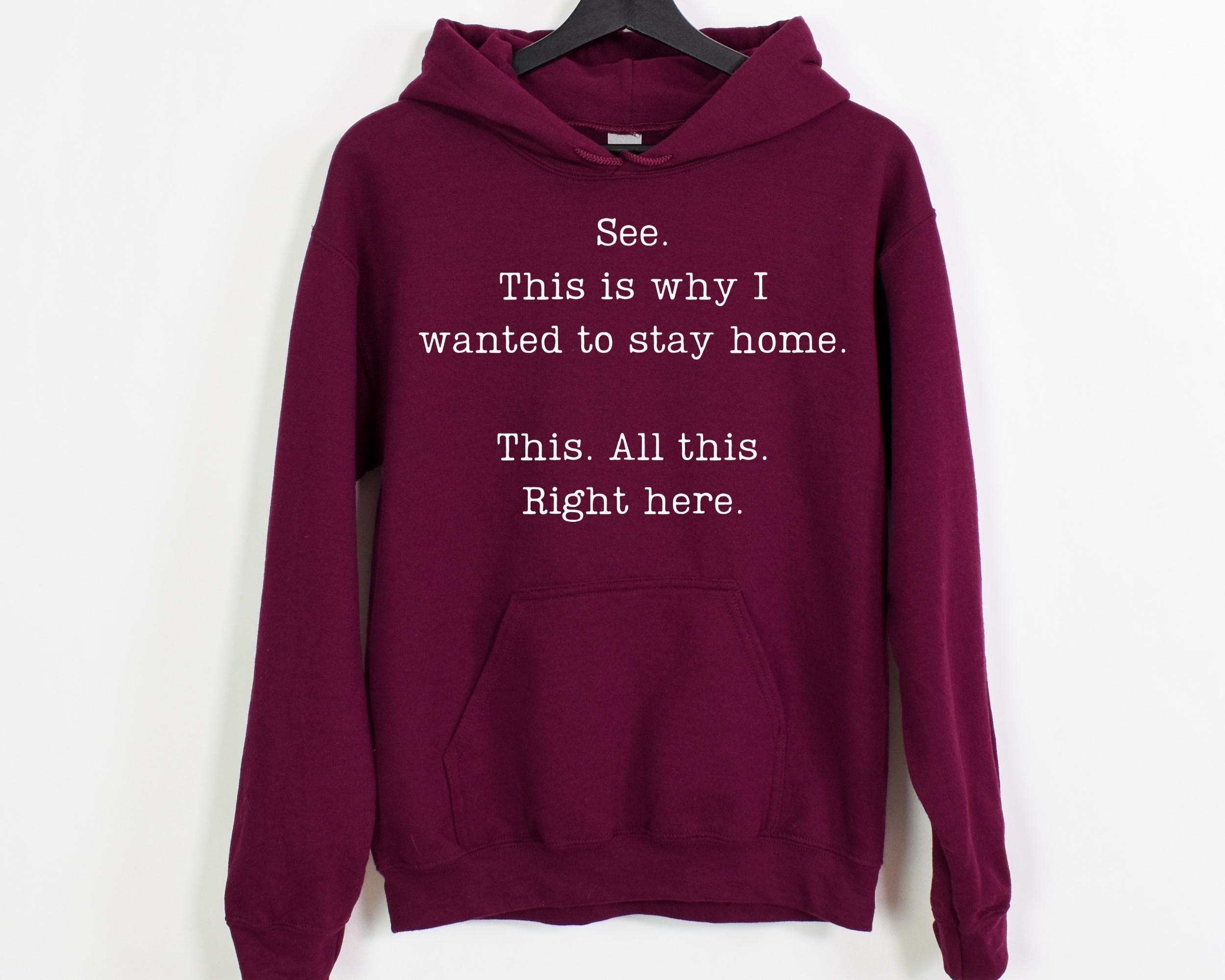 See This Is Why I Wanted to Stay Home Sweatshirt – Funny Sarcastic Saying Hoodie – Humorous Attitude Sweatshirt