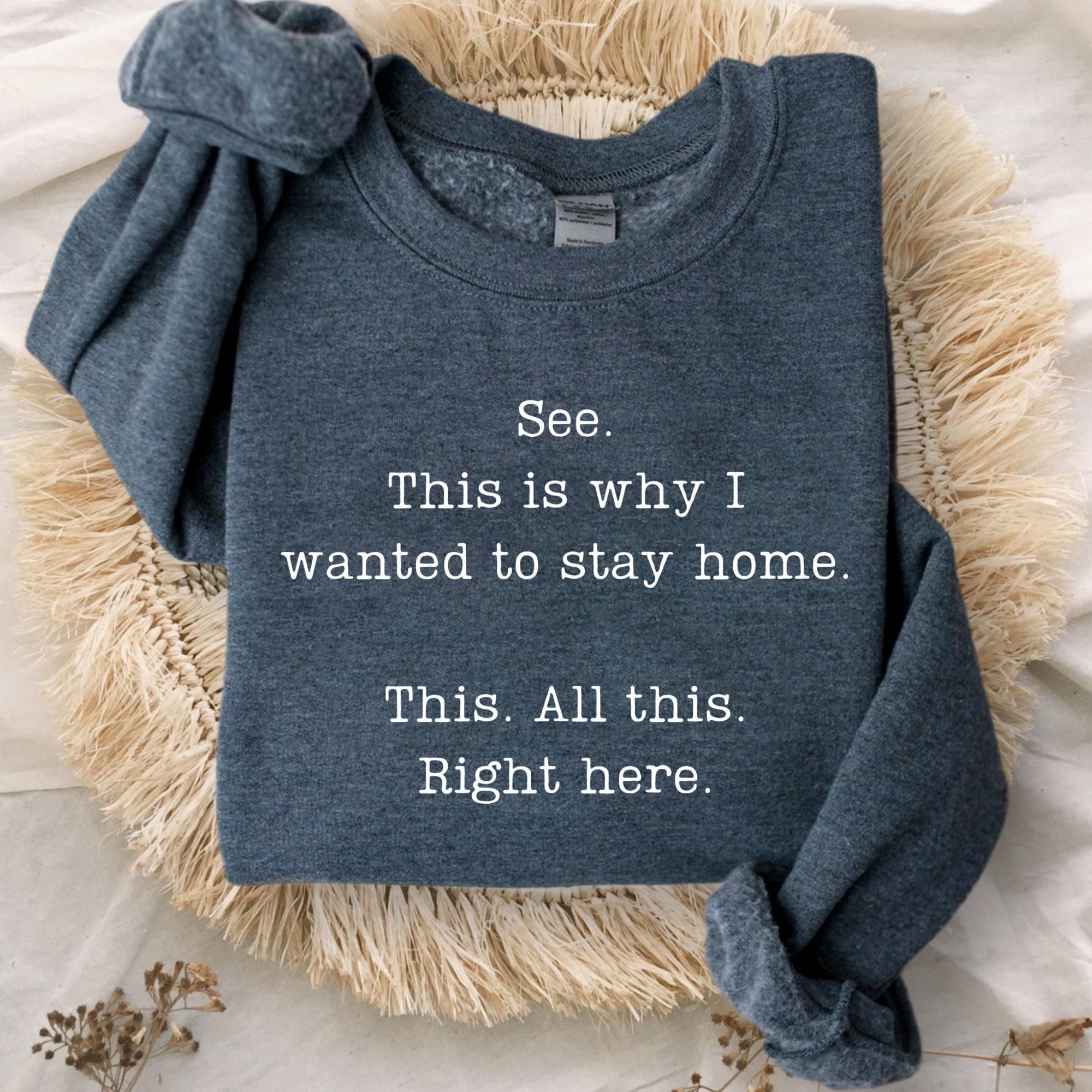 See This Is Why I Wanted to Stay Home Sweatshirt – Funny Sarcastic Saying Hoodie – Humorous Attitude Sweatshirt