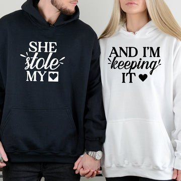 She Stole My Heart I'm Keeping It Matching Hoodies For Couples