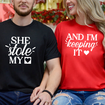 She Stole My Heart I'm Keeping It Matching T-Shirts For Couples