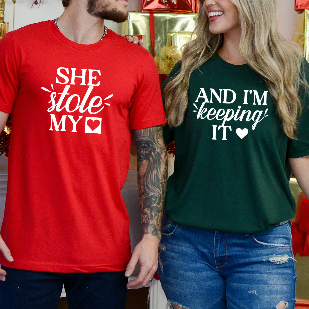 She Stole My Heart I'm Keeping It Matching T-Shirts For Couples