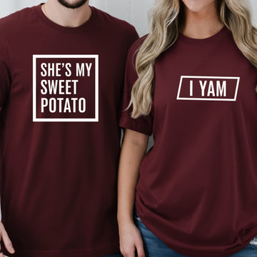 She's My Sweat Potato I Yam Matching T-Shirts For Couples