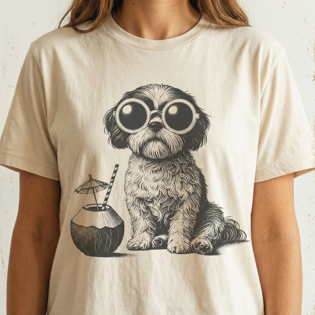 Shih Tzu Vacation Graphic T-Shirt – Cute Dog Lover Gift