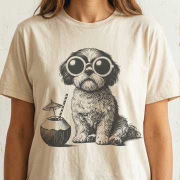 Shih Tzu Vacation Graphic T-Shirt – Cute Dog Lover Gift