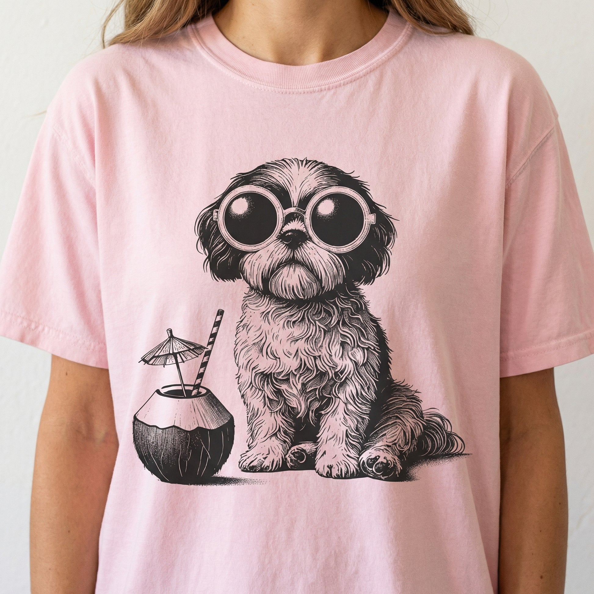 Shih Tzu Vacation Graphic T-Shirt – Cute Dog Lover Gift