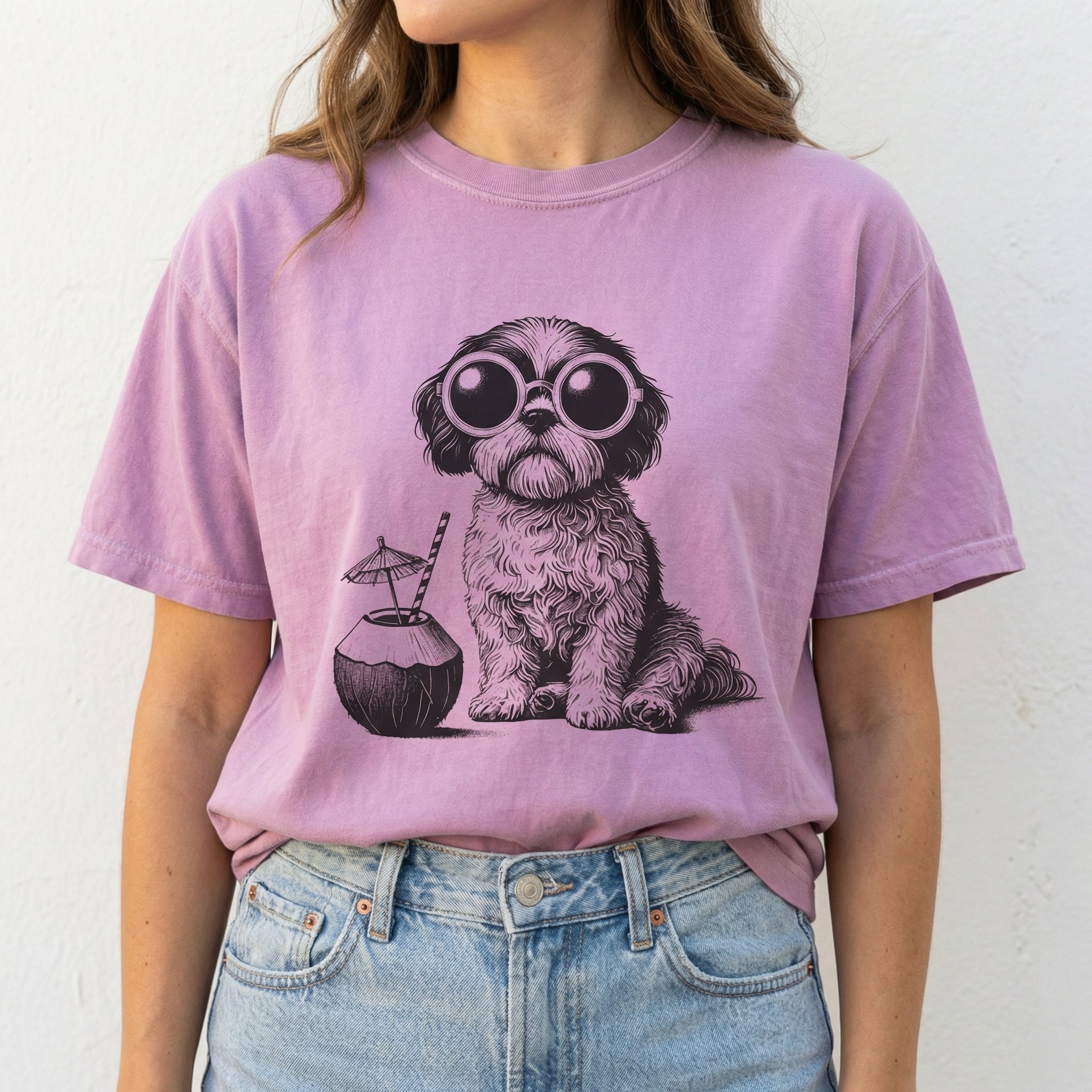 Shih Tzu Vacation Graphic T-Shirt – Cute Dog Lover Gift