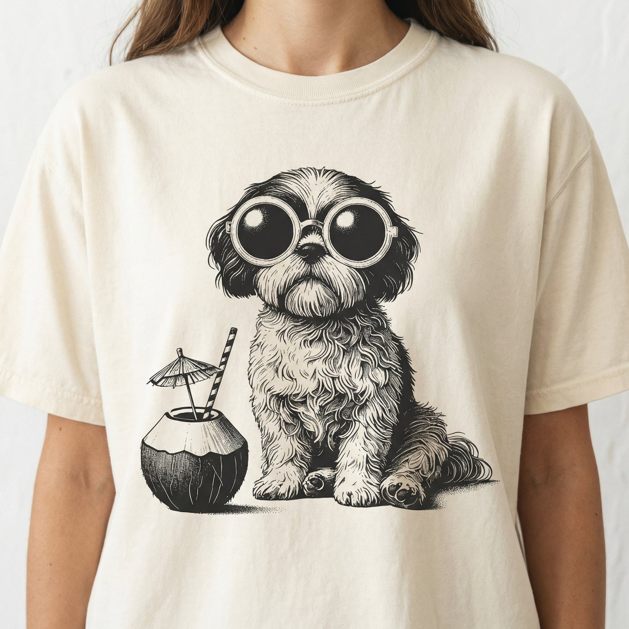Shih Tzu Vacation Graphic T-Shirt – Cute Dog Lover Gift