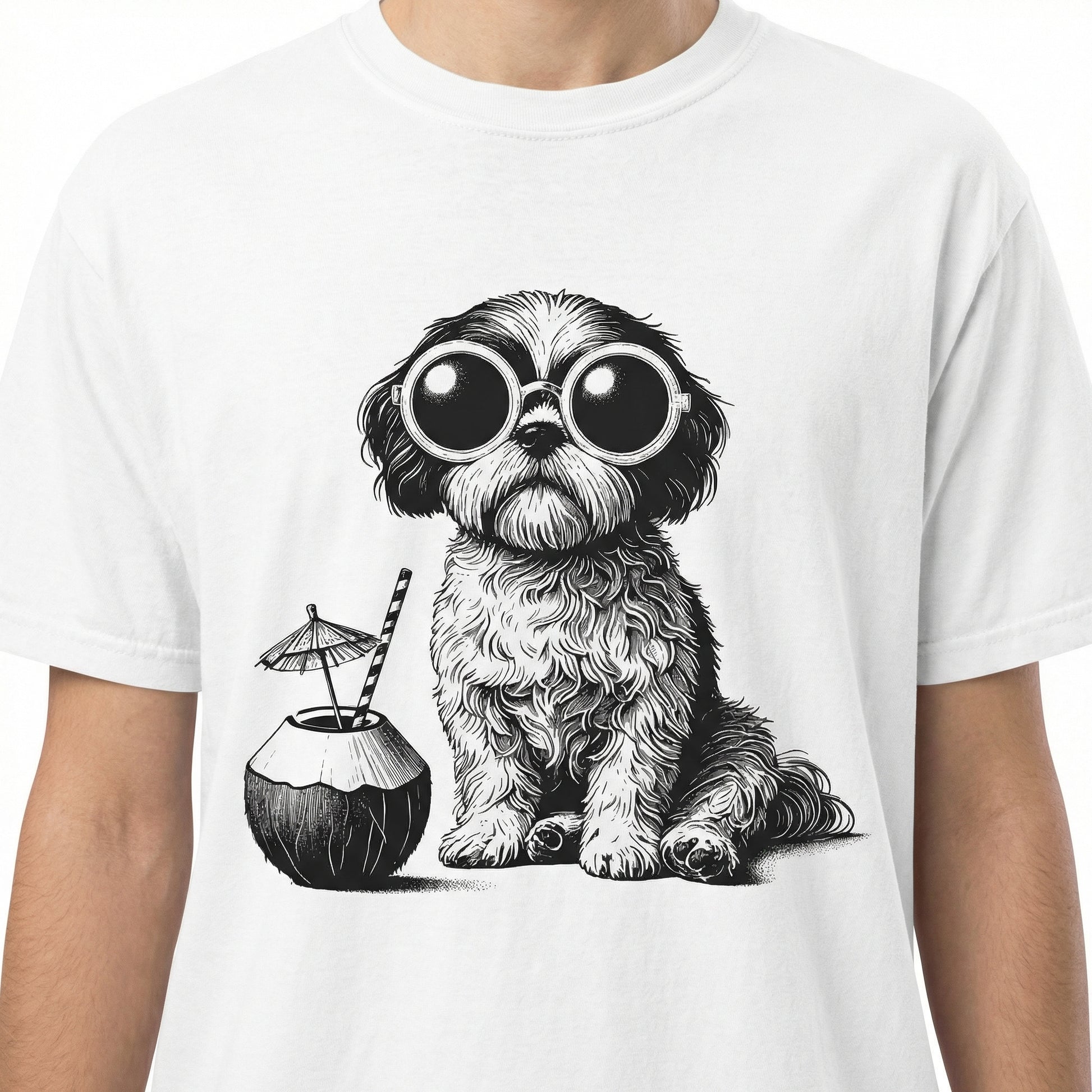 Shih Tzu Vacation Graphic T-Shirt – Cute Dog Lover Gift